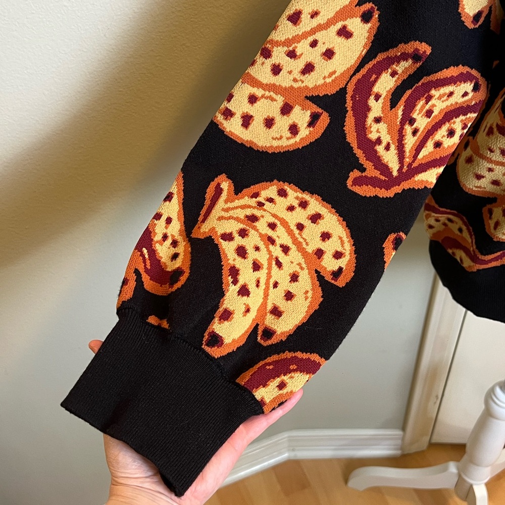 NWOT Banana Fruit Pattern Cardigan Sweater - Picture 4 of 11